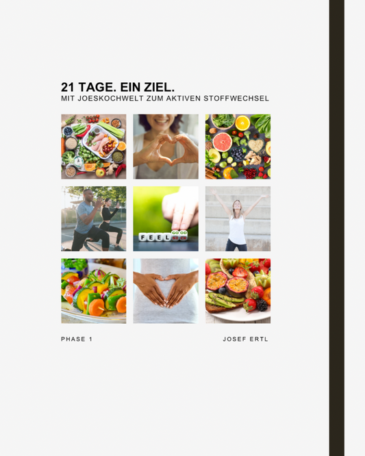 * Workbook Phase 1 - 21 Tage. Ein Ziel. Mit joeskochwelt zum aktiven Stoffwechsel + Einkaufsliste (eWorkbook)