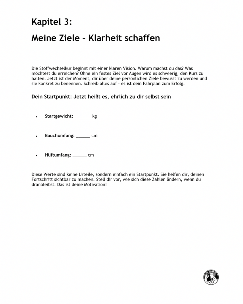 * Workbook Phase 1 - 21 Tage. Ein Ziel. Mit joeskochwelt zum aktiven Stoffwechsel + Einkaufsliste (eWorkbook)